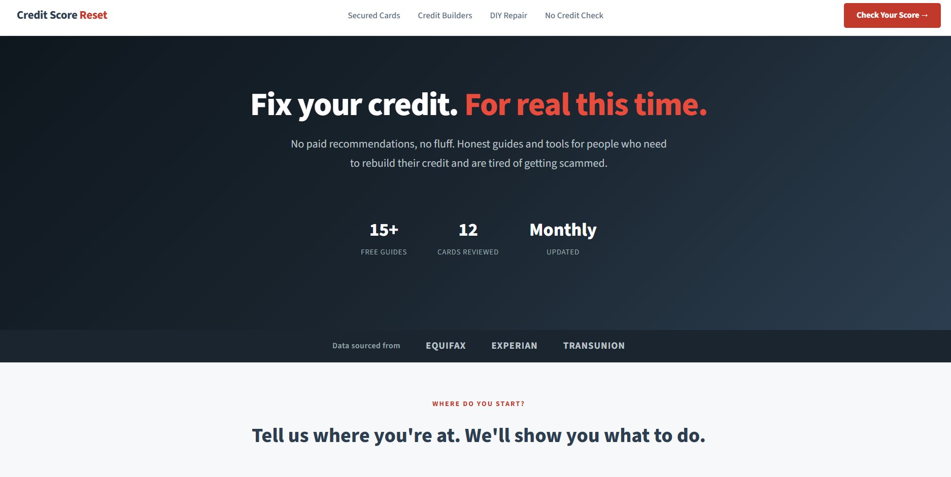 Credit Score Reset